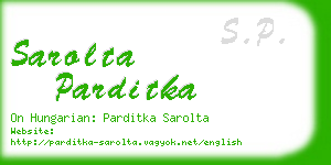 sarolta parditka business card